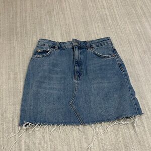 TopShop denim mini skirt